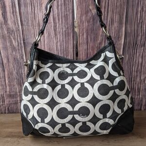 COACH 14512 Peyton Op Art Signature Hobo Bag